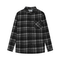 Jambangi Unisex) Check Shirt (Oversized)_Am3Wwh644-Bk Black/S