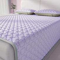 Thick Latex‑Filled Ice‑Silk Bed Pad, Cooling Summer Mattress Cover & Pillowcase Set 90x200cm 2 pcs set