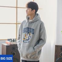 Alvin Clo Big Size Husky Oversized Hoodie Be5853 (2 Colors) Gray/1