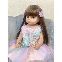 Multicolored Beautiful Soft Reborn Baby Realistic Mini Baby Reborn Child With Hair Entity Doll for Girl Toddler Birthday Gift