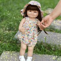 KEIUMI Smiling Reborn Baby Girl Dolls 55 cm Full Silicone Vinyl Body Bathe Lifelike Princess Bebe Newborn Dolls Christmas Gifts 22 inch about 55 cm