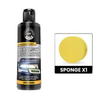Professional Headlight Restorer – Removes Yellowing, Oxidation & Fogging – Abrasive Lens Polish for Brighter Headlights – Durabl