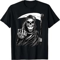 Grim Reaper Angel Of Death Cool Scythe Dead Mower Gift Idea T-Shirt S juoda