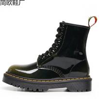 High-top color-changing green locomotive boots women's classic retro short boots men's and women's genuine leather boots 34