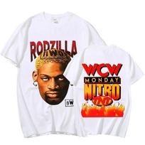 Riboto leidimo Dennis Rodman dvipusis spaudas marškinėliai vyrams moterims hiphopas berniukams krepšinio marškinėliai vyriški kasdieniai vintažiniai marškinėliai gatvės drabužiai S black