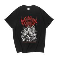 Suomiška Archgoat Death Black Metal Grupė Rock Tamsaus Stiliaus Trumpomis Rankovėmis T-shirt Vyriškas ir Moteriškas Laisvalaikio Medvilninis Su Apvalia Kaklo Iškirpte T-shirt S