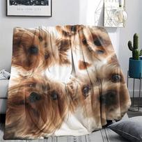 Jorkšyro terjero rašto flanelės pledas, aukštos kokybės, patogus visais metų laikais, namų dekoras, šiluma ir komfortas, puikiai tinka dovanoms. 80cm x 120cm