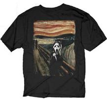 Scream Ghostface Abstract Painting Style Funny Black T-shirt New Unworn Unisex T-Shirt S