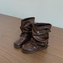 Queen Fan Brown British Style Thick Heel Boots Women's 2025 New Autumn Vintage Stacked Pants Tube Boots 35