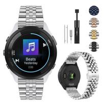 22mm Metal Strap for Garmin Forerunner 255 265 955 965 745 Replaceable Stainless steel Wristband for Garmin Vivoactive 4/Venu 3 Forerunner 265-255 sidabras