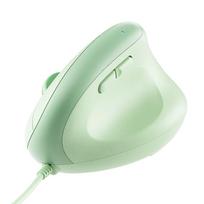B.O.W Ergonomiška laidinė pelė, Biuro vertikalios rankenos kompiuterio pelė, Universali tyli pelė piešimui ir modeliavimui, Matcha žalia žalia