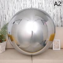 4D Sphere 32 colių metalinis veidrodinio efekto dekoratyvinis balionas, skirtas šventėms ir vakarėlių dekoracijoms, užpildytas heliu, gali plūduriuoti as the picture gray