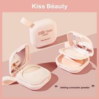 Kiss beauty milk tea powder, waterproof and long-lasting grooming, concealer, sweat-proof matte loose powder, setting powder dramblio kaulas