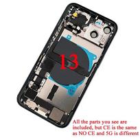 Originalus pilnas galinis dangtelis iPhone 13 korpusui, baterijos vidurinio korpuso rėmo surinkimo durelės, galinės su lanksčiu kabeliu, skirtas iPhone 13 For 13 Blue CE