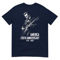 Abraham Lincoln Playing Guitar 4th July 250th Anniversary Tshirt S