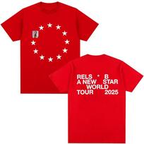 2026 Rels B A New Star World Tour Merch TShirt Unisex Unisex Clothing Hip Hop TShirts Summer Harajuku T Shirts Streetwear Tees M