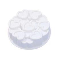 Silicone Cake Mold Flexible Food Grade Baking Mold for Oven And Freezer Non-Stick Heart Shape Dessert Mold for Mousse Cookies Jelly balta