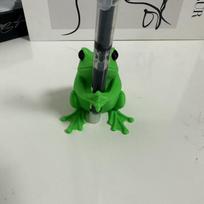 Žavingas 3D žalias varlės rašiklių laikiklis Daugiafunkcinis rašiklių stovas Kūrybingas raštinės reikmenų laikiklis Stalo dekoras Varlės Mėgėjų Dovana