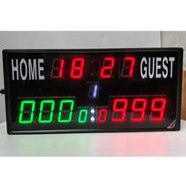 Professional Indoor Basketball Hoop Scoreboard LED Timer with Aluminium Alloy Frame and Black Finish for Court Use Scoreboards & Timers