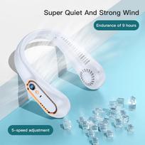 Digital Display Neck Fan Rechargeable Portable Wearable Cooling Air Cooler USB Electric Fans For Outdoor Sports Travel