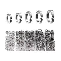 Tarpon Fishing 200pcs 5mm-9mm Saltwater Stainless Steel Split Rings Silver King Fishing Accessories Kit Consistent with the table