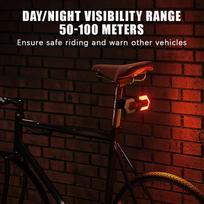 Wireless Bicycle Turn Signals With Horn Usb Rechargeable Indicator Lights Cycling Bike Turn Signal Light For E Bike Scooter
