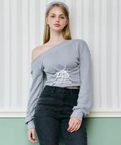 Zero Planet Adeline Bustier Sweatshirt [Charcoal] Charcoal/M