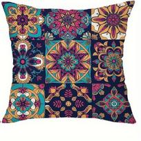 Colorful Floral Mandala Printed Decorative Throw Pillows Polyester pillowcase, sofa decorative cushion cov Headboard Pillow 40x40cm
