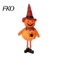 Party Decoration Witch Figure Halloween Plush Pom Hanging Decoration, Pumpkin/Ghost/Black Cat/Witch Doll Home Decor Accessory Ornament for Tree, 1