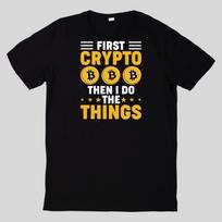 T-Shirt Crypto Bitcoin Baumwolle Fun Spaß Sprüche Lustig Cartoon L