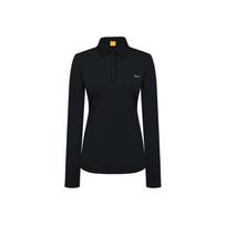Louis Castel Women'S Collared Logo Contrast Solid Long Sleeve T-Shirt See Notation/110