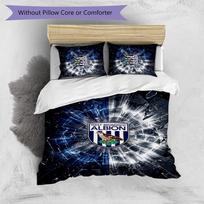 West Bromwich Albion Football Printed 3 Pieces Bedding Set, Comfortable Skin Friendly Bedroom Duvet Cover Set 135cm*200cm