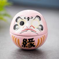 Ceramic Daruma Crafts Lucky Cat Tumbler Lucky Cat Decoration Gifts Lucky Cat Ornament  Restaurant rožinė