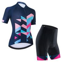 Womens Cycling Jersey Bib Shorts Set Short Sleeve Road Bike Outfit Breathable Quick Dry Performance Wear XS
