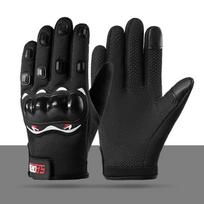 Kids Cycling Gloves Bike Riding Skateboarding Non-Slip Protective Fingered Unisex Kids Shell Black