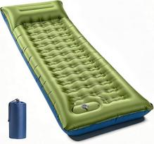 Lightweight Portable Self-Inflating TPU Camping Mat Summer Outdoor Waterproof Durable Inflatable Mattress for Hiking Sleepovers 200cm*70cm*14cm žalia