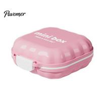 Travel Medication Box Portable Pill Box, with 7 Compartments, Moisture-Proof Dust-Proof Lightweight Medicine Container Organizer, for Daily rožinė