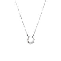 Necklace K10 White Gold Horseshoe Diamond AJBN136440DI [Vendome Aoyama] [Official]