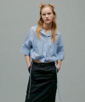 Dear K D-Ring Belted Embroidered Blouse Swstoe0100 Light Blue/F