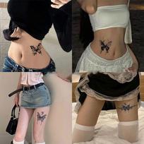 Drugelio žolelių sulčių laikina tatuiruotė, vandeniui atspari, moteriška, dengianti randus, tikra geiša, madinga, šauni, gėlė, ranka, nugara, imituojanti tatuiruotė one size