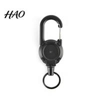 Car Key Chain Retractable Keychain with Steel Wire Rope Carabiner Badge Reel Holder Clip Backpack Ring Heavy Duty Outdoor Camping Climbing Anti-lost juoda