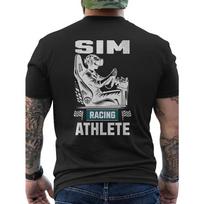 European sizes Black Graphic Tee for Male Sim-Racing Athletes Featuring a Back Print - Ideal Gaming Shirt for Virtual Racers S juoda