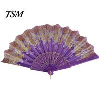 Folding Fan With Elegant Tassel Bronzing Butterflies with Hollow Ribs Catwalks Dance Summer Handheld Performance Photo Props Portable Hand Held Party A