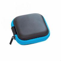 Case Anti-fall USB Cable Organizer Earbuds Pouch Storage Box Earphone Bag Headphone Holder Case mėlyna