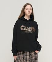 Cargo Bros For Woman Camo Pattern Logo Hoodie (Black) S