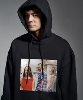 Piggles Van Gogh Motif Hoodie (2 Colors) Black-Free/Free