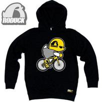 Doldol Roduck_Hoody_05 Road Bicycle Roduck Duck Character Graphic Hoodie Black/Xxl
