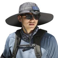 UV Protection Solar Fan Hat Strong Wind Summer Fan Visor Cap Convenient Fishing Bucket Hat  Camping
