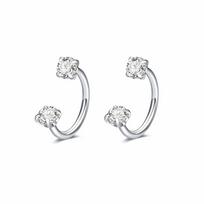 2 PCS Elegant Cartilage Helix Earrings C Shaped Daith Piercing Jewelry Trendy Nose Ring  Gift Style A