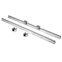 2 vnt. SBR12?800mm 12MM Linijinis guolių bėgis Slydimo kreipiančioji velenas 4vnt SBR12UU blokai